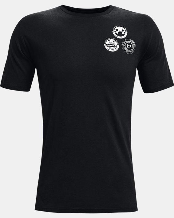 เสื้อแขนสั้น UA Multi Crest Logo สำหรับผู้ชาย, Black, pdpMainDesktop image number 4